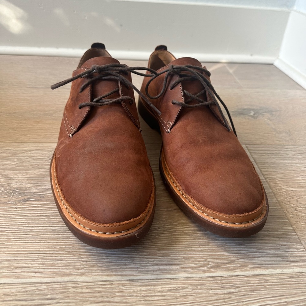 Clarks Brown Leather Derby Shoes